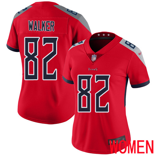 Tennessee Titans Limited Red Women Delanie Walker Jersey NFL Football #82 Inverted Legend->youth nfl jersey->Youth Jersey